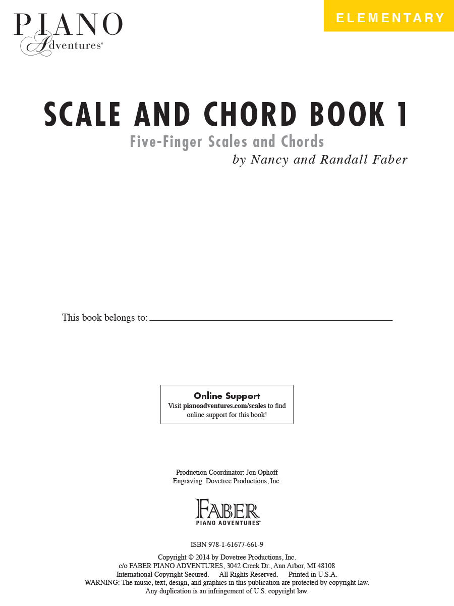 Piano Adventures Scale and Chord Book 1 noty stupnice