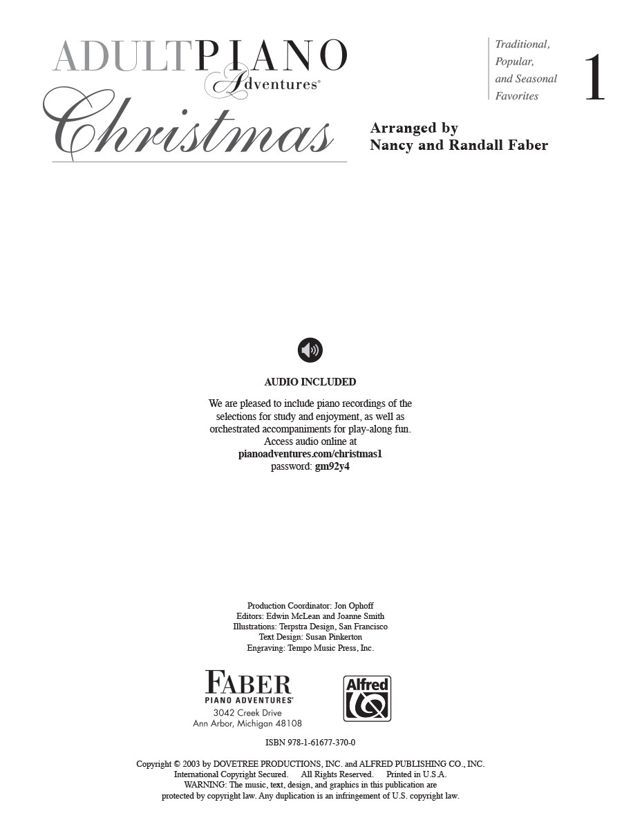 Faber Piano Adventures Adult Christmas Book 1 noty pro klavír