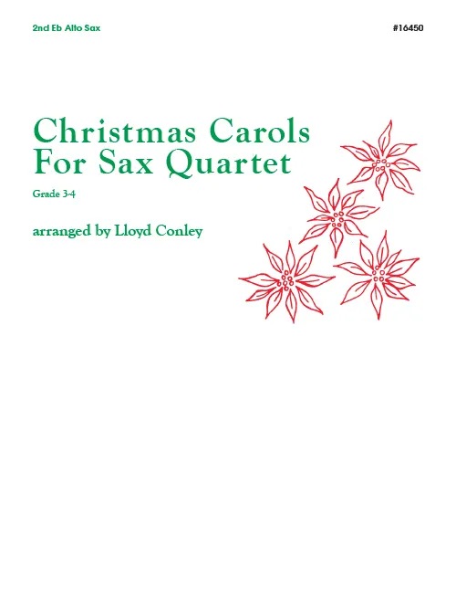 Kendor Music Christmas Carols For Sax Quartet 2nd Eb Alto Sax noty