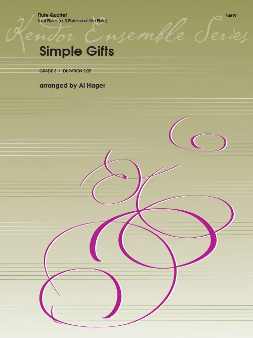 Kendor Music Simple Gifts noty pro flétnový kvartet