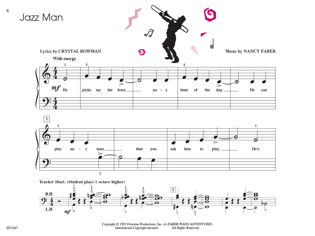 Faber Piano Adventures PreTime Piano Jazz & Blues noty začátečníci