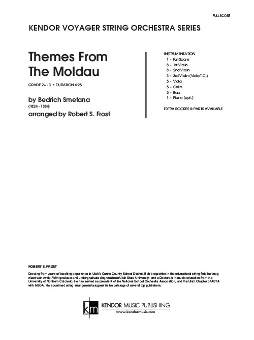 Kendor Music Themes From The Moldau noty full score Vltava