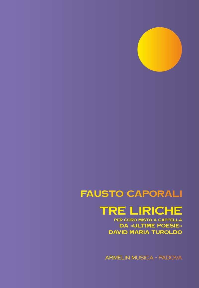 Armelin Musica Tre liriche noty pro smíšený sbor a cappella