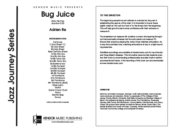 Kendor Music Bug Juice partitura pro big band hip-hop