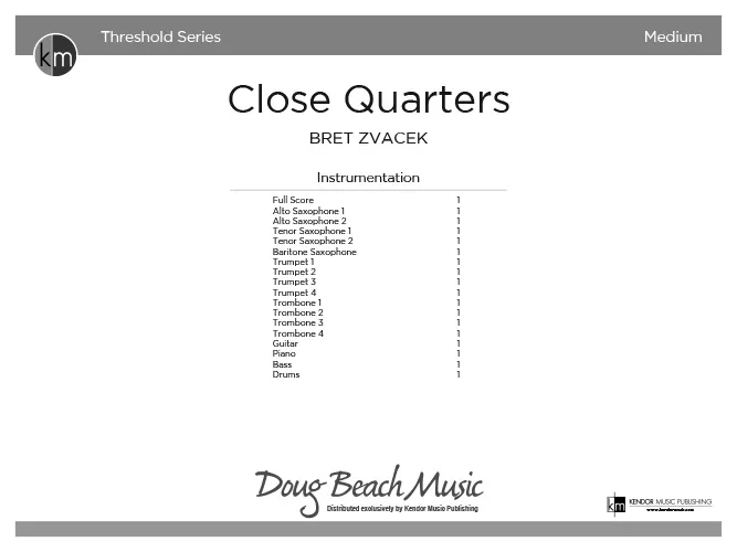 Kendor Music Close Quarters noty full score shuffle