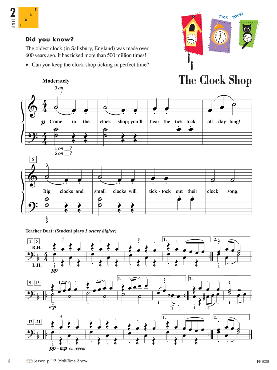 Faber Piano Adventures Level 1 Performance Book noty 2. vydání
