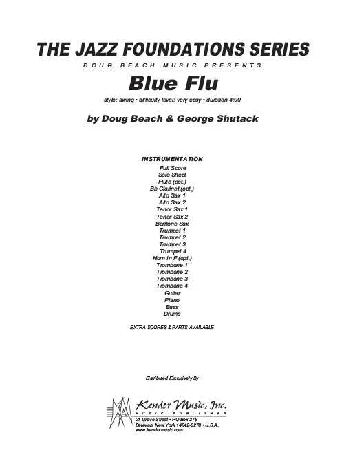 Kendor Music Blue Flu noty partitura Full Score swing