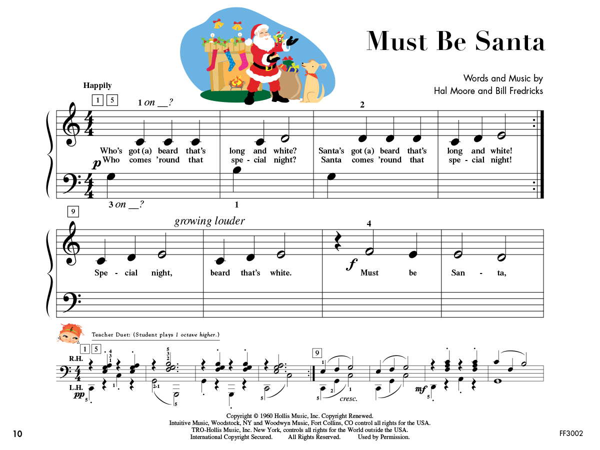 Faber Piano Adventures My First Piano Adventure Christmas Book B noty B
