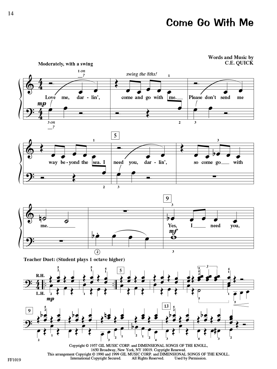 Faber PlayTime Piano Rock n Roll noty pro klavír level 1