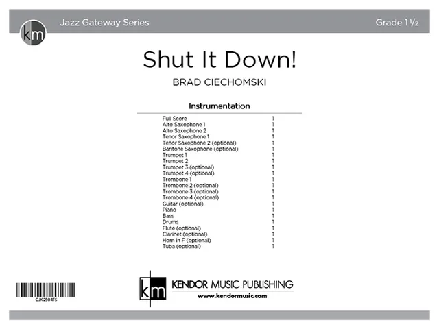 Kendor Music Shut It Down! partitura swing pro kapelu