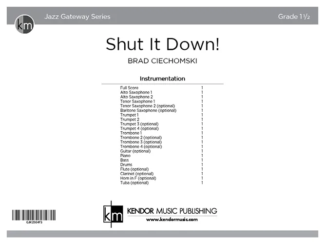 Kendor Music Shut It Down! partitura swing pro kapelu