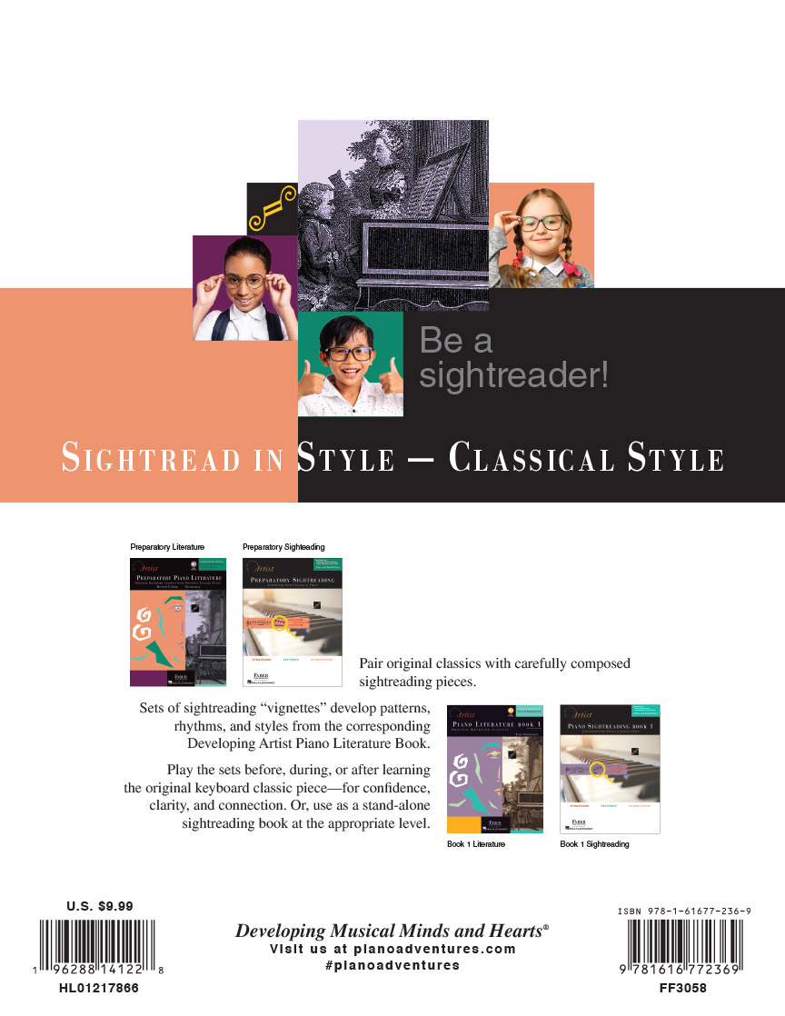 Faber Piano Adventures Developing Artist Preparatory Sightreading
