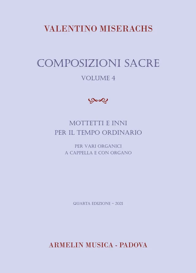 Armelin Musica Composizioni Sacre 4 noty sbor