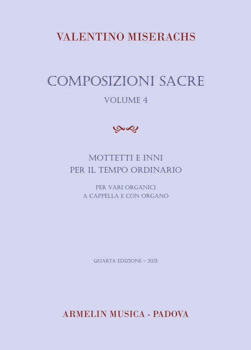 Armelin Musica Composizioni Sacre 4 noty sbor