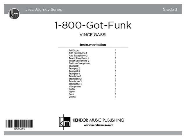 Kendor Music 1-800-Got-Funk partitura funk full score