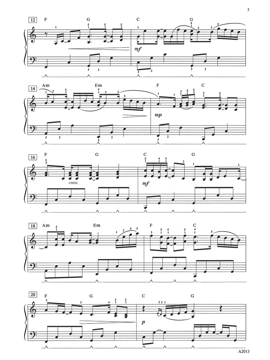 Faber Piano Adventures Pachelbel Canon noty jazz verze