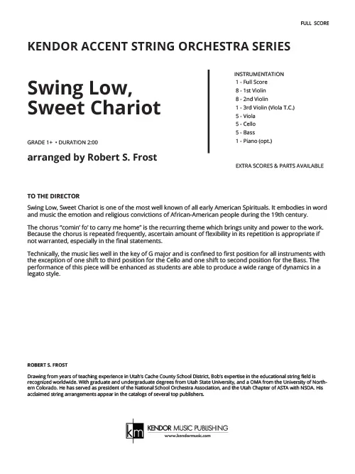 Kendor Music Swing Low Sweet Chariot partitura 2:10