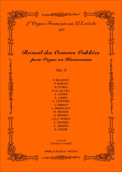 Armelin Musica Recueil Oeuvres Oubliées vol. 3 noty pro varhany