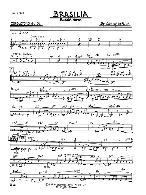 Kendor Music Brasilia Full Score partitura bossa