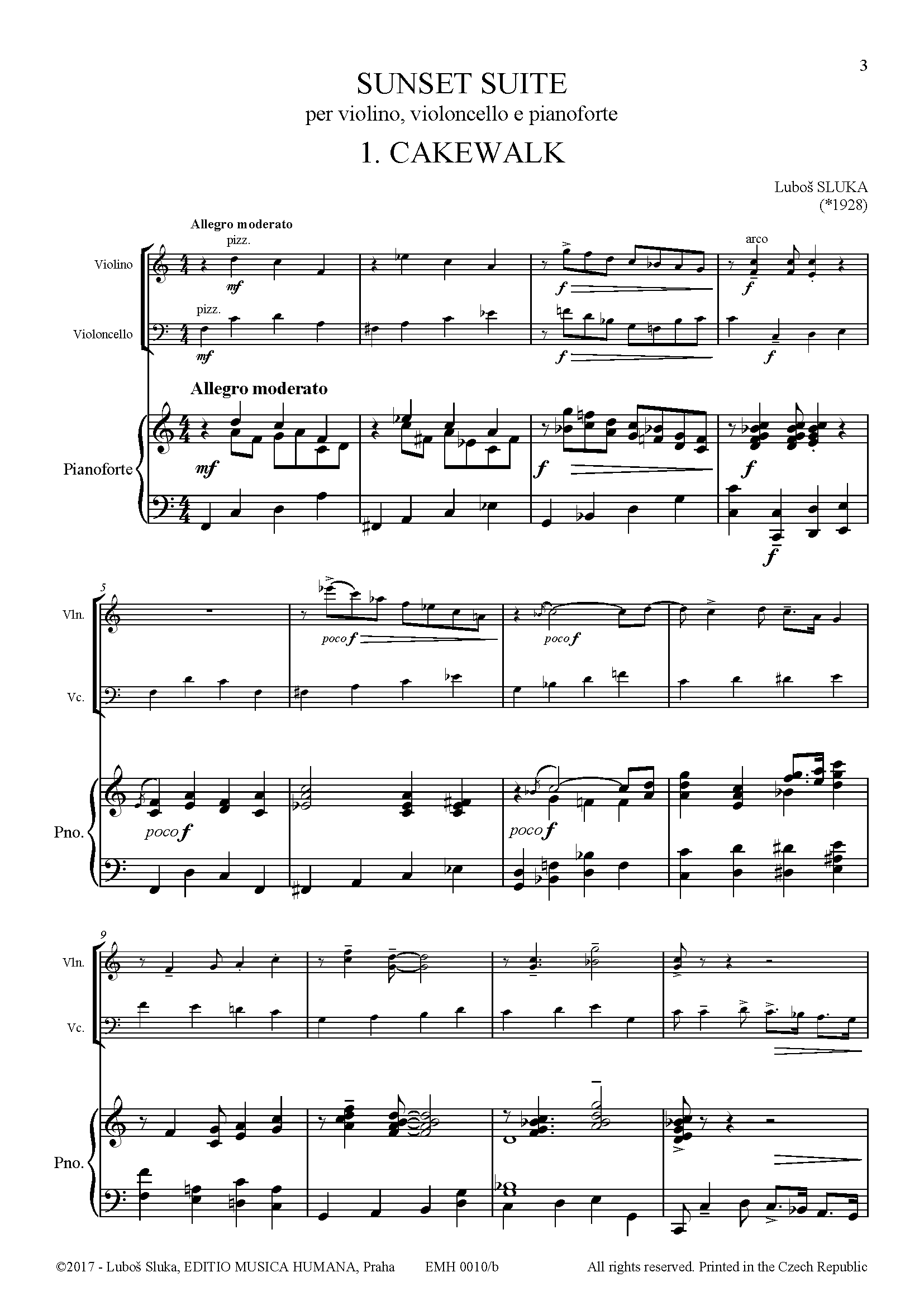 Editio Musica Humana Sunset Suite noty pro trio 30 stran