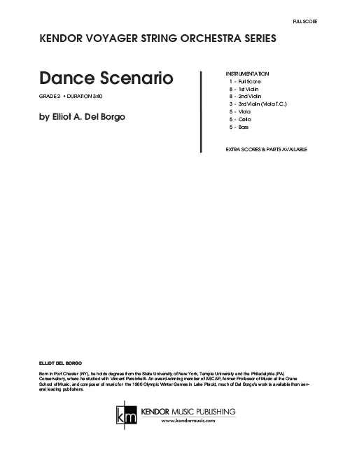 Kendor Music Dance Scenario partitura smyčce