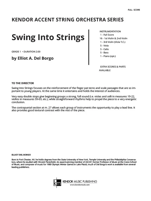 Kendor Music Swing Into Strings partitura pro smyčce 2:20