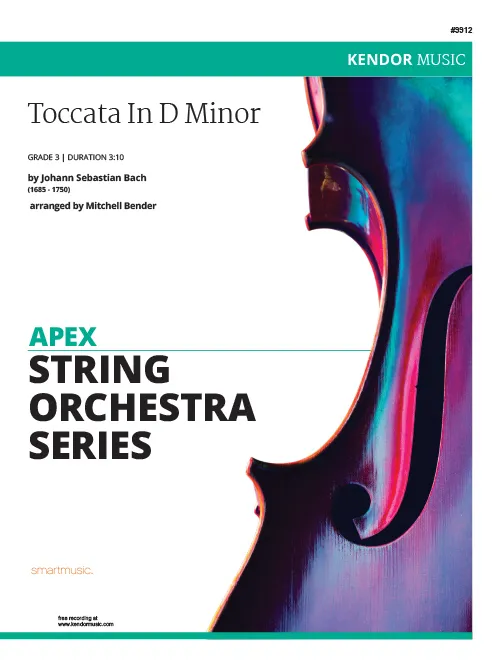 Kendor Music Toccata In D Minor noty pro smyčcový orchestr