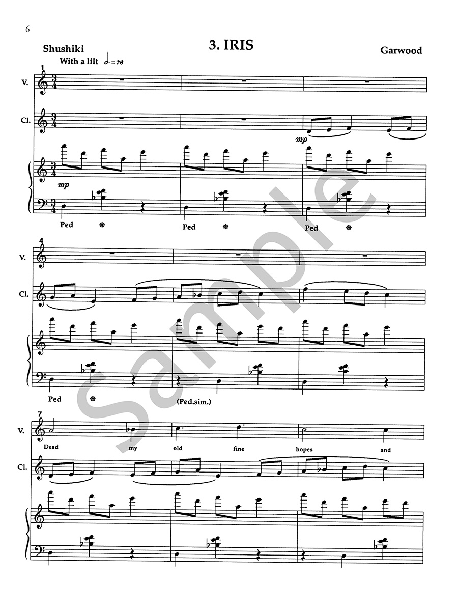 Hildegard Six Japanese Songs Garwood noty soprán klarinet klavír