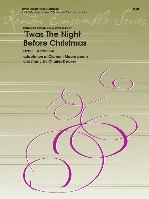 Kendor Music Twas The Night Before Christmas noty kvintet