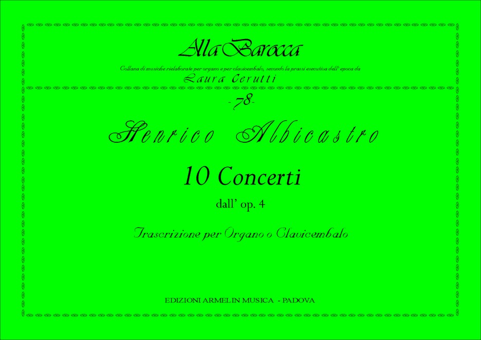 Armelin Musica 10 Concerti op. 4 noty pro varhany