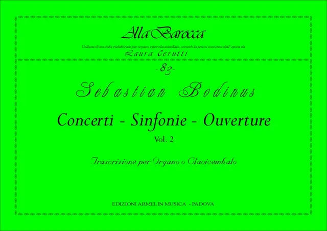 Armelin Musica Concerti Sinfonie Ouvertures vol. 2 varhanní noty