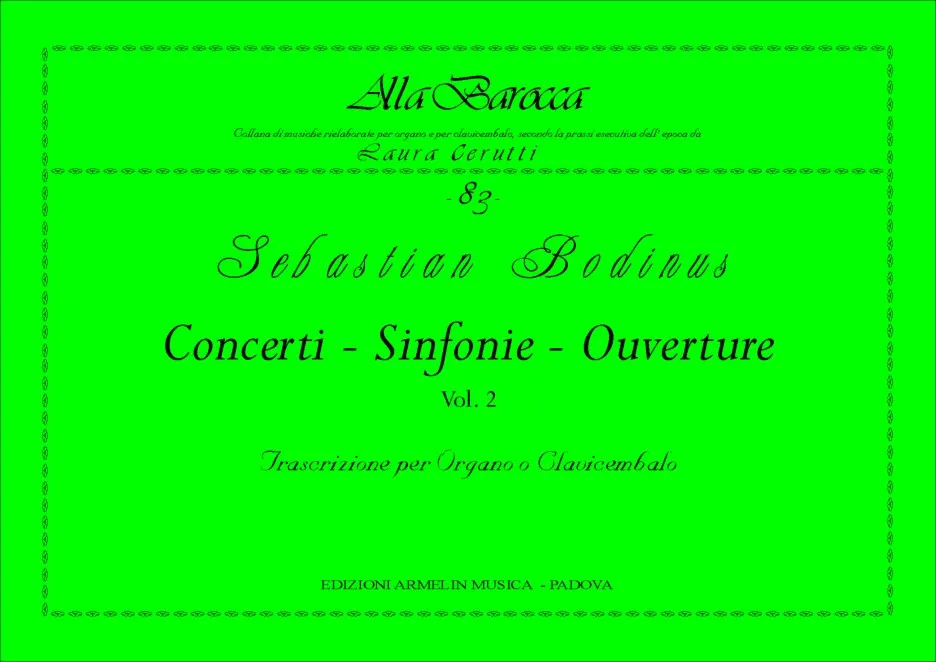 Armelin Musica Concerti Sinfonie Ouvertures vol. 2 varhanní noty