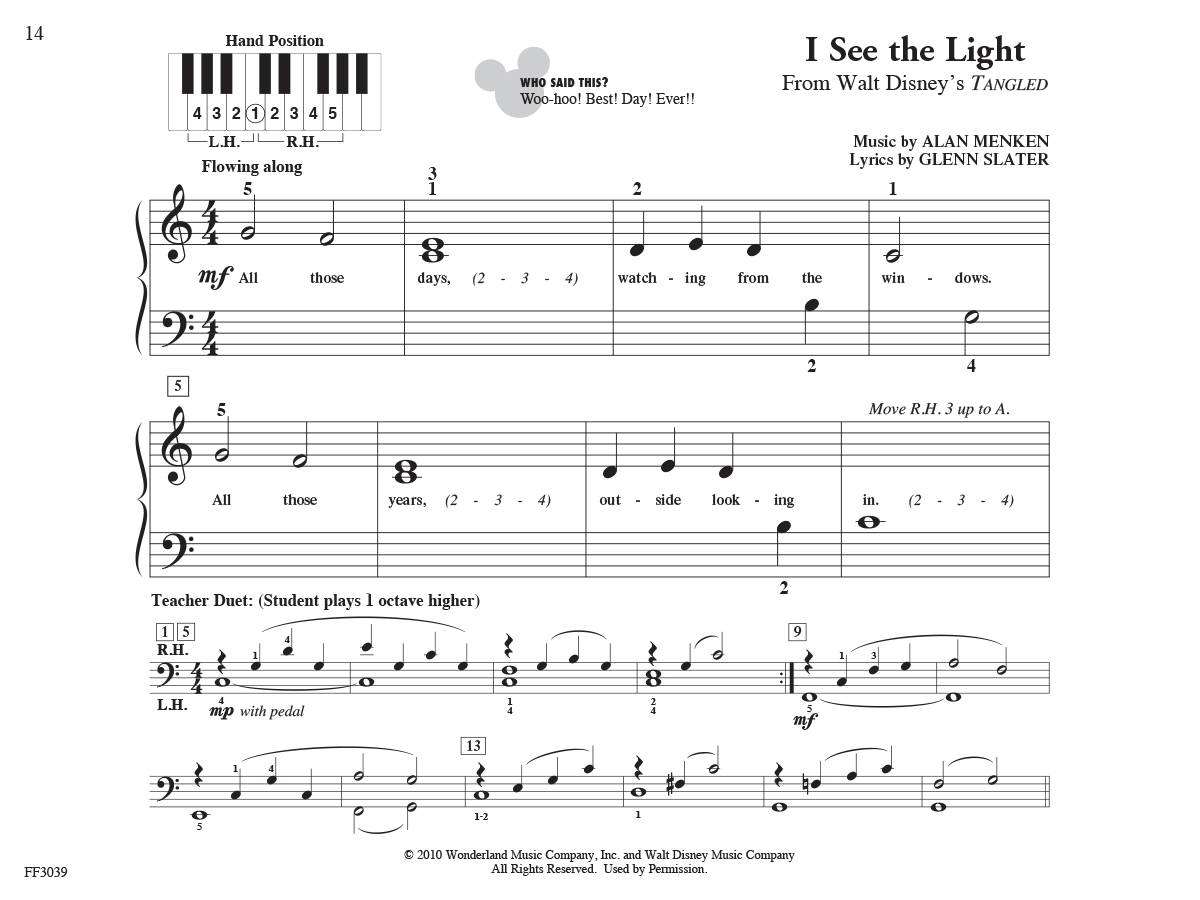 Faber Piano Adventures PreTime Piano Disney noty pro klavír