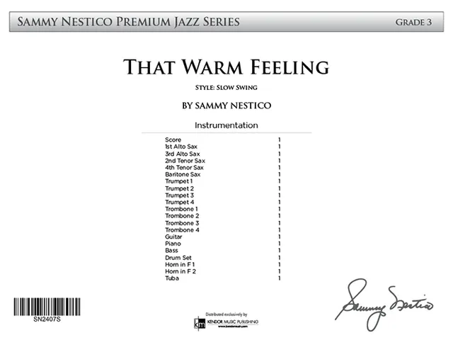 Kendor Music That Warm Feeling partitura swing