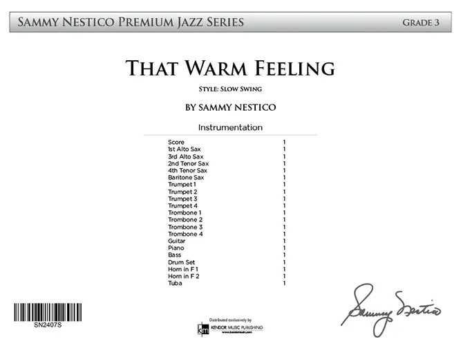 Kendor Music That Warm Feeling partitura swing
