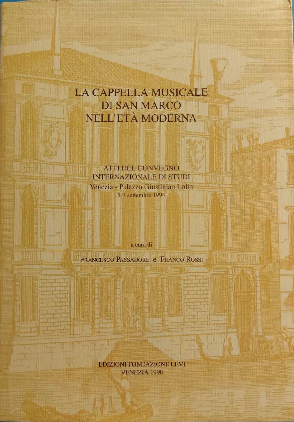 Armelin Musica La cappella musicale di San Marco kniha o hudbě