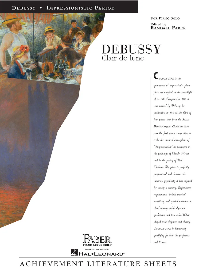 Debussy Clair de lune noty pro klavír Faber