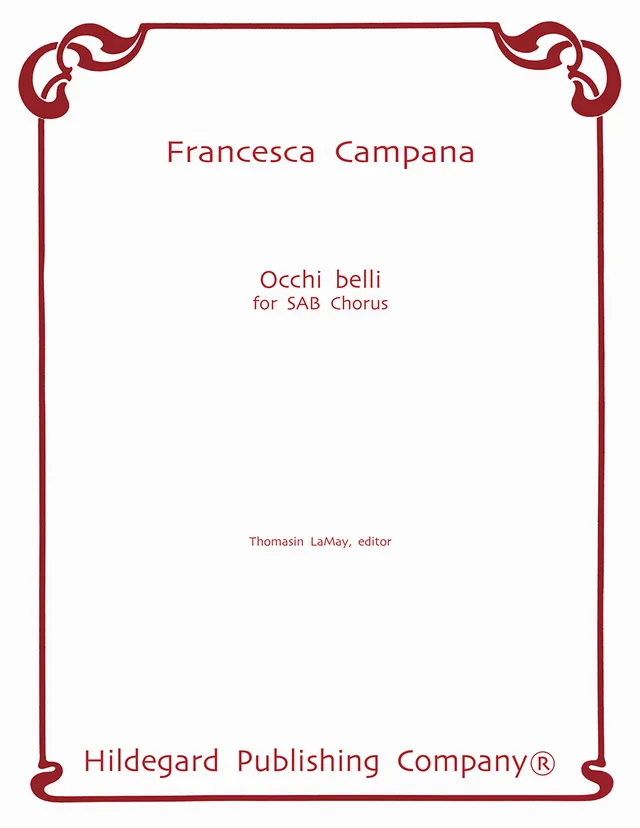 Hildegard Publishing Occhi belli noty pro sbor SAB