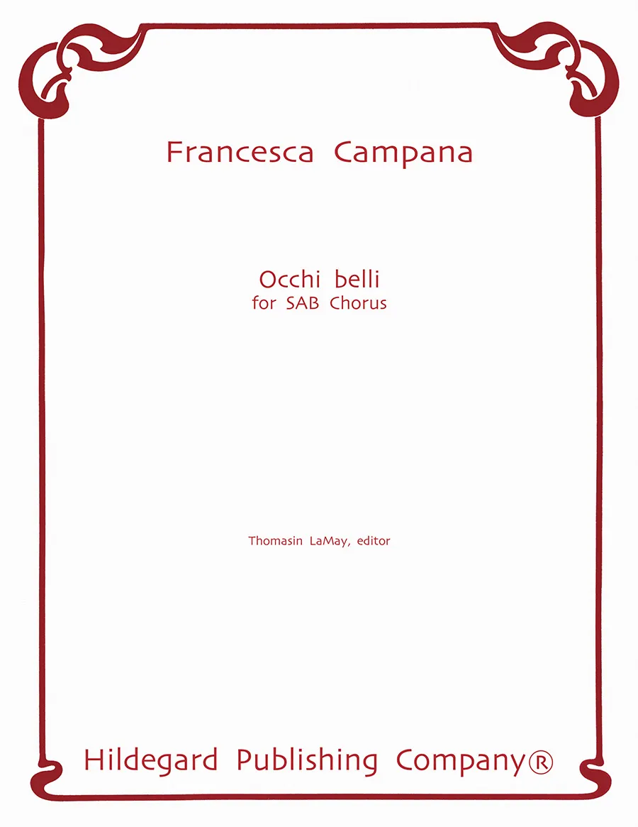 Hildegard Publishing Francesca Campana Occhi belli noty SAB digitální