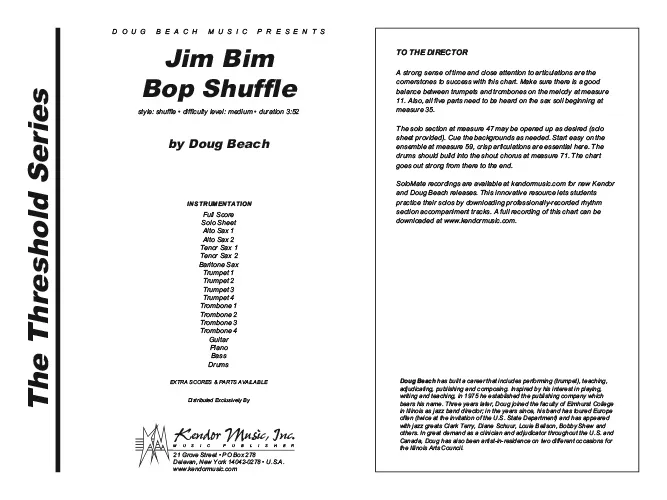 Kendor Music Jim Bim Bop Shuffle partitura score