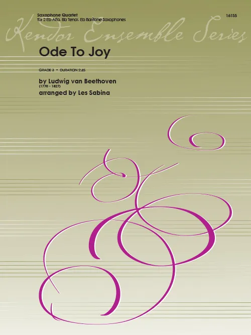 Kendor Music Ode To Joy noty pro saxofonový kvartet
