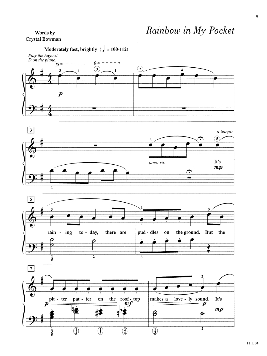 Faber Piano Adventures Once Upon a Rainbow 2 noty pro klavír