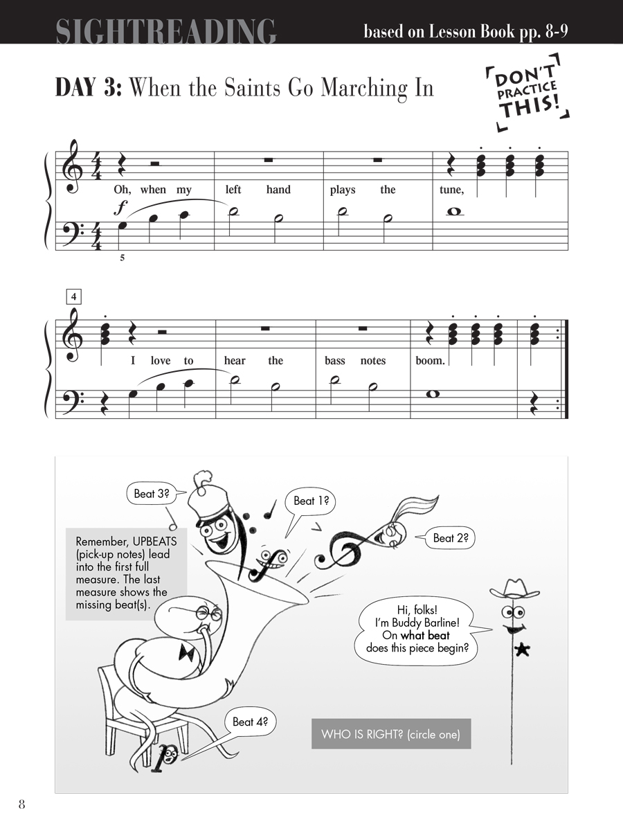 Faber Piano Adventures Level 2A Sightreading Book noty