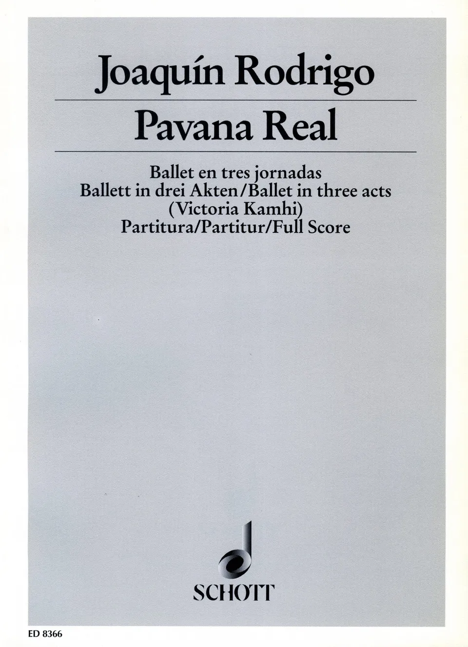 Ediciones Joaquín Rodrigo Pavana real partitura pro orchestr