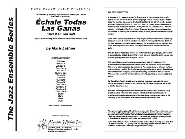 Kendor Music Échale Todas Las Ganas Full Score latin