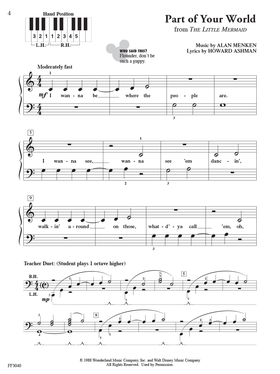 Faber Piano Adventures PlayTime Piano Disney noty Level 1