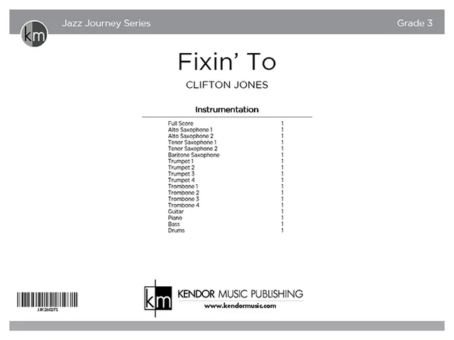 Kendor Music Fixin’ To partitura Full Score riff