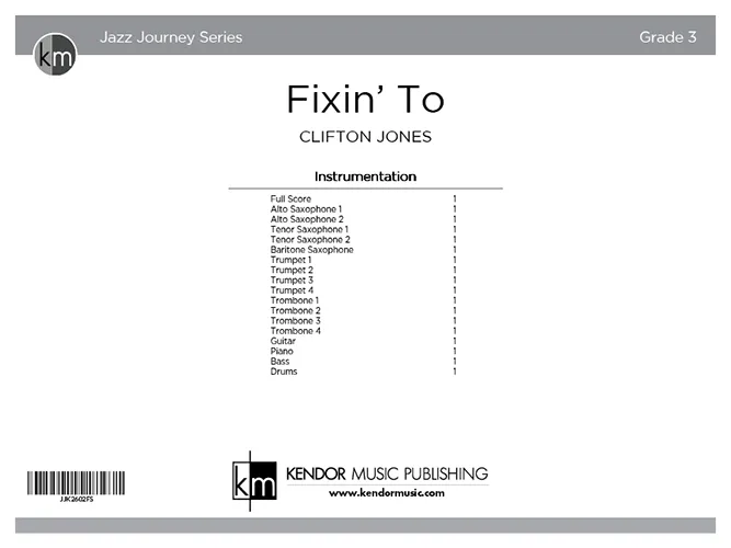 Kendor Music Fixin’ To partitura Full Score riff
