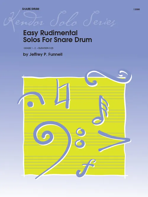 Kendor Music Easy Rudimental Solos For Snare Drum noty buben