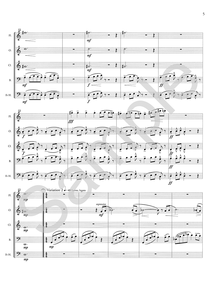 Hildegard Publishing The Room noty pro dechové kvinteto partitura